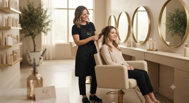 Ο χώρος του KP Hair Salon στην Αθήνα